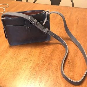 NWT ABLE Denim "Chaltu" Top Zip Crossbody